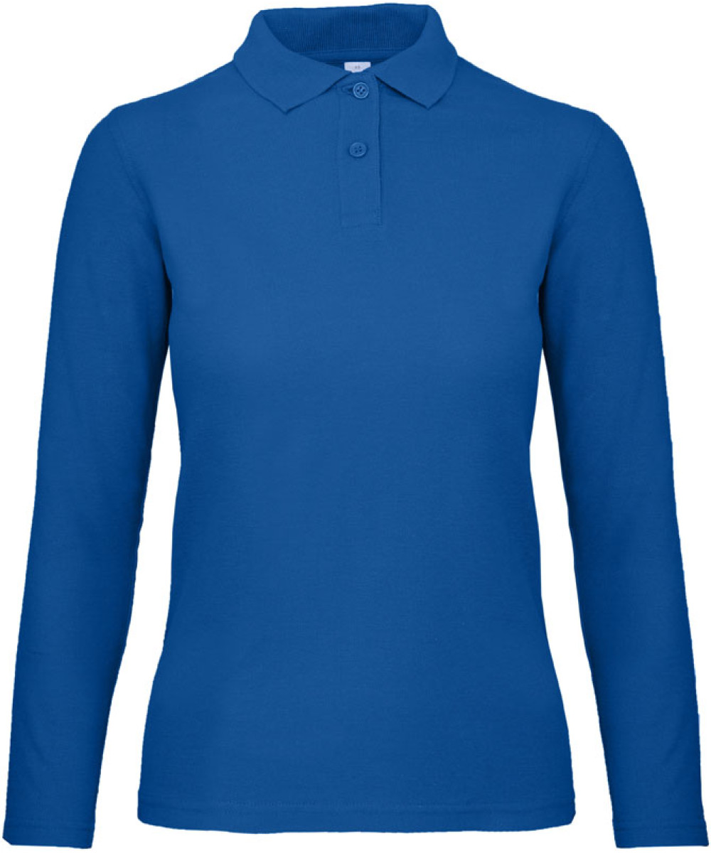 B&C | ID.001 LSL /women Ladies' Piqué Polo long-sleeve