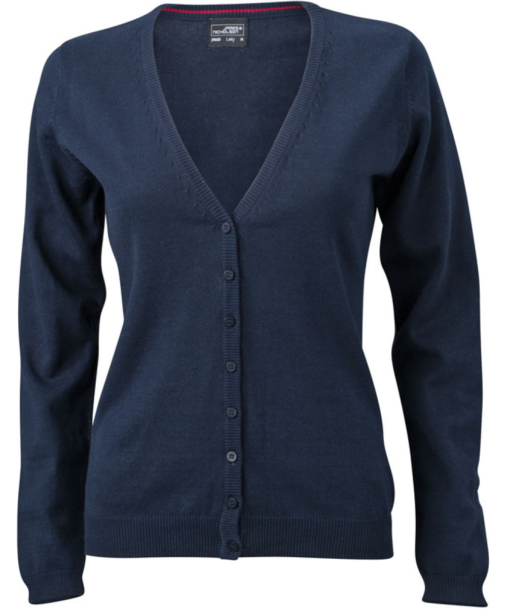 James & Nicholson | JN 660 Ladies V-Neck Cardigan