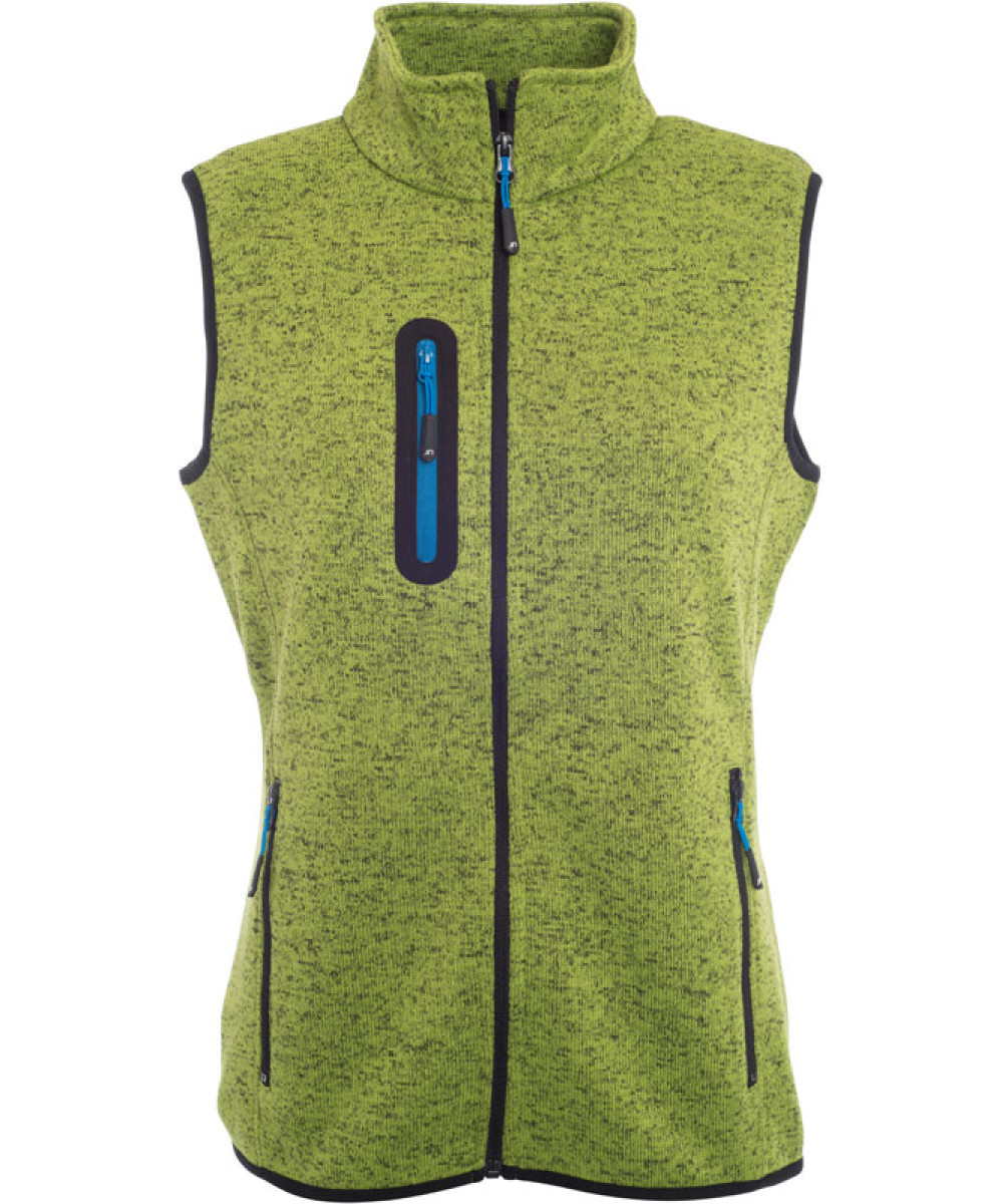 James & Nicholson | JN 773 Ladies' Knitted Fleece Vest with Stand-Up Collar