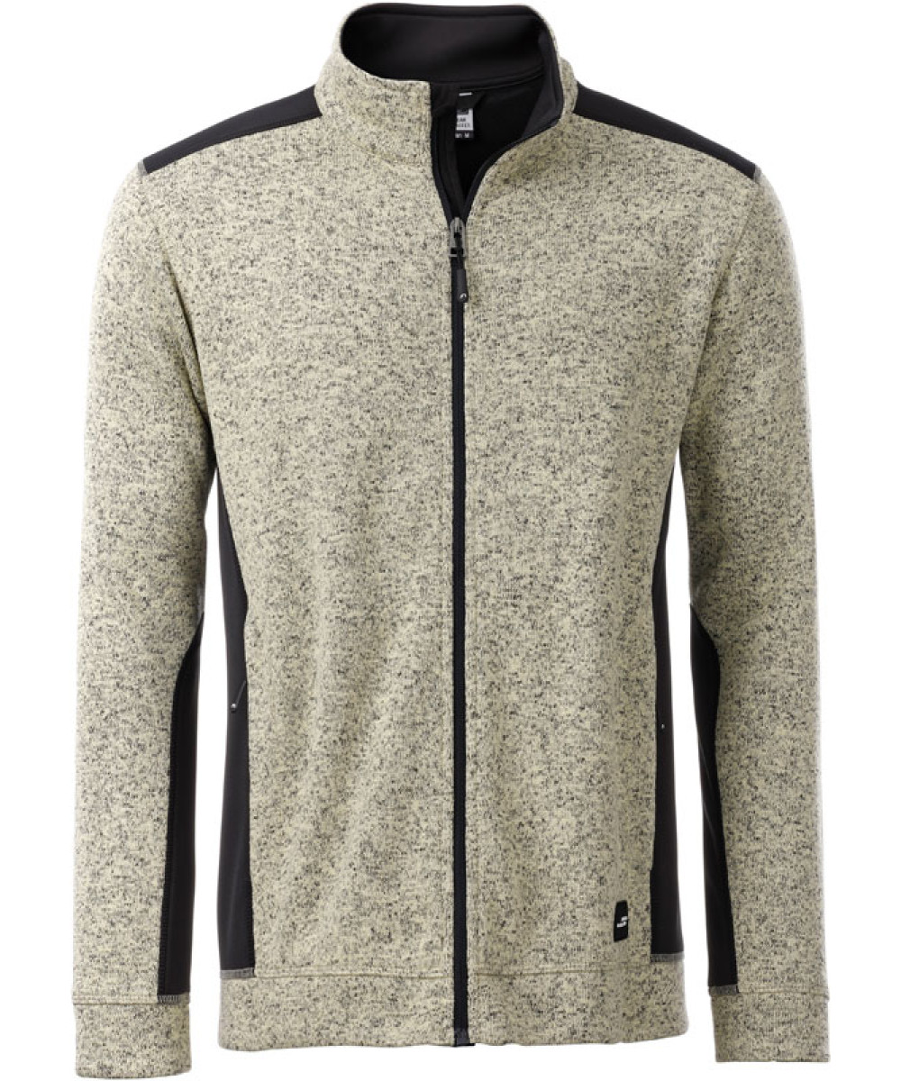 James & Nicholson | JN 862 Men's Workwear Knitted Fleece Jacket - Strong