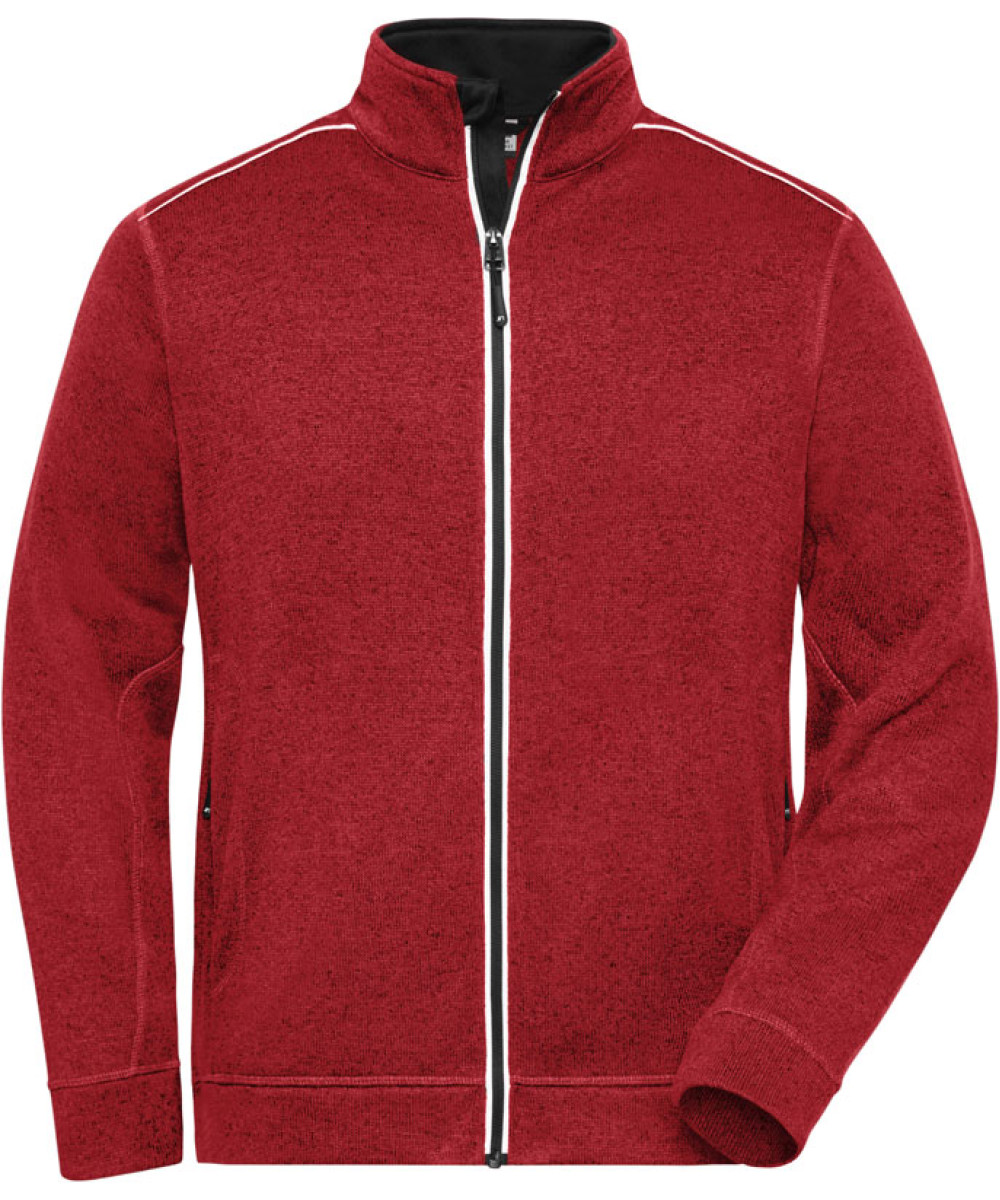 James & Nicholson | JN 898 Men's Workwear Knitted Fleece Jacket - Solid