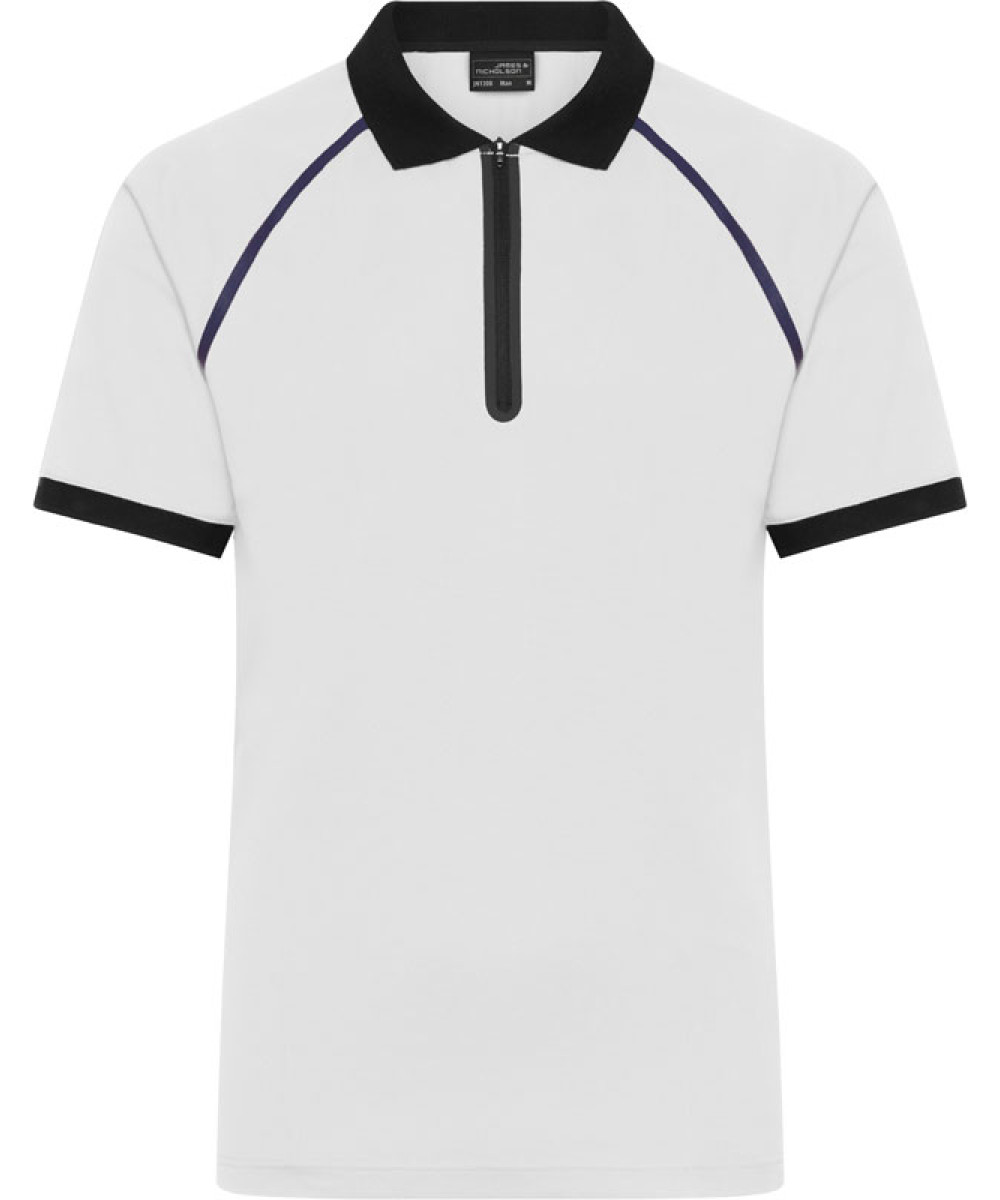 James & Nicholson | JN 1308 Mens Polo with Zip