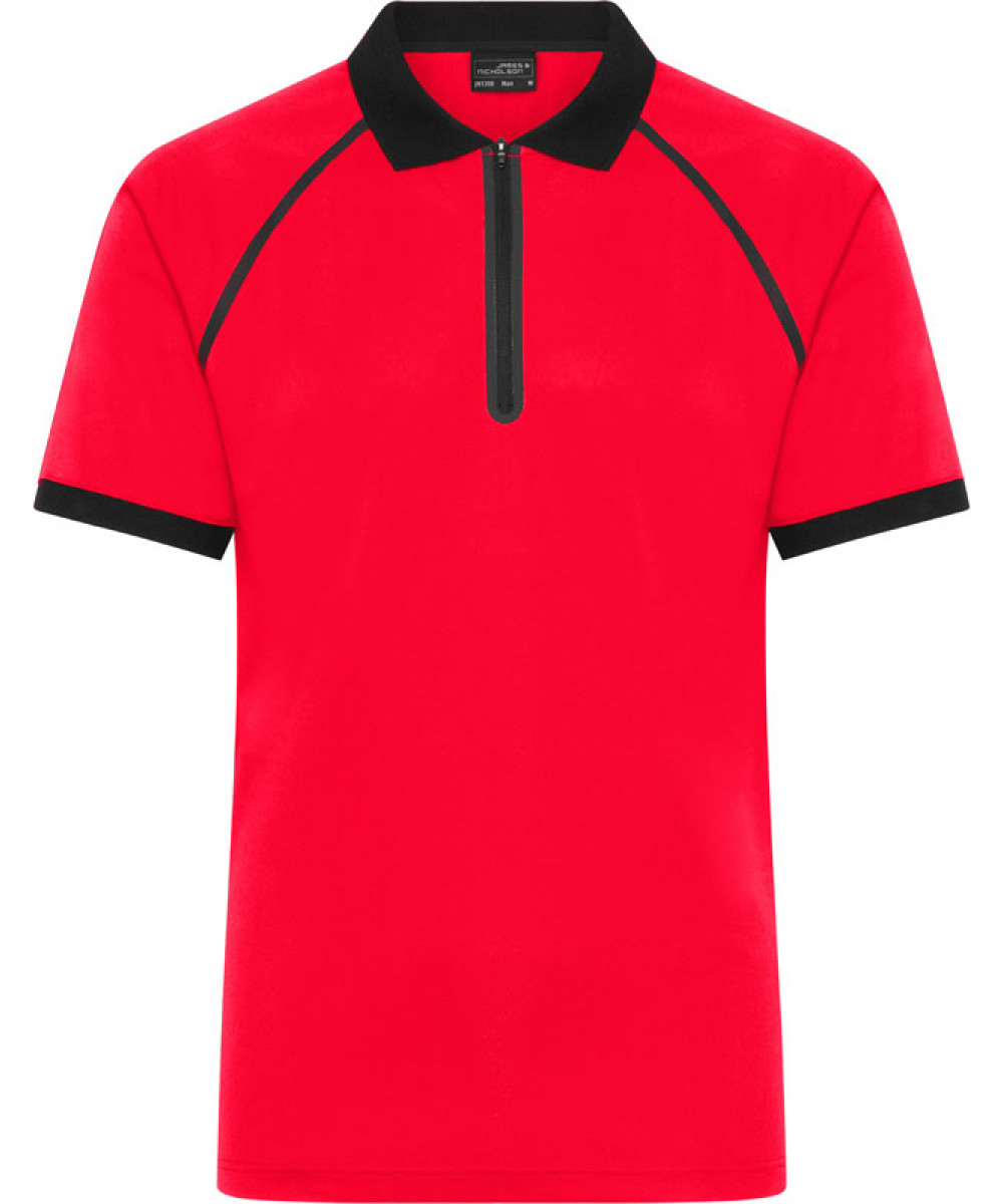 James & Nicholson | JN 1308 Mens Polo with Zip