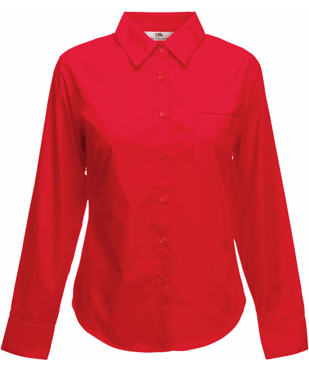 F.O.L. | Lady-Fit Poplin Shirt LSL Poplin Blouse long-sleeve