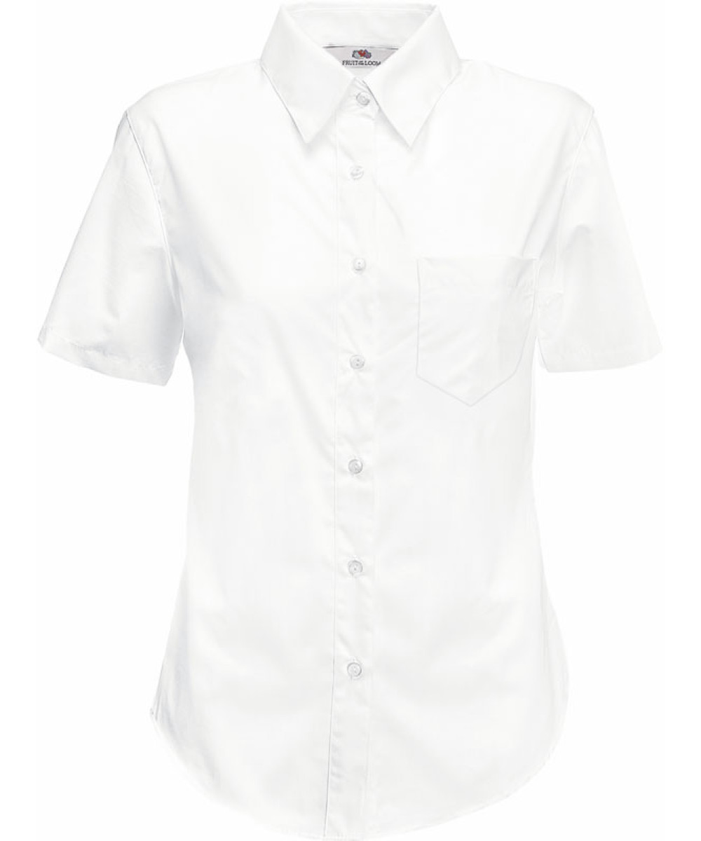 F.O.L. | Lady-Fit Poplin Shirt SSL Poplin Blouse short-sleeve