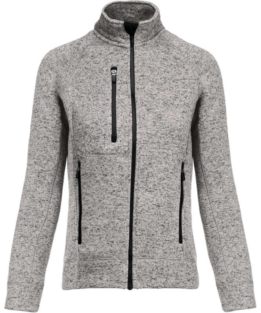 Kariban | K9107 Ladies' Melange Knitted Fleece Jacket