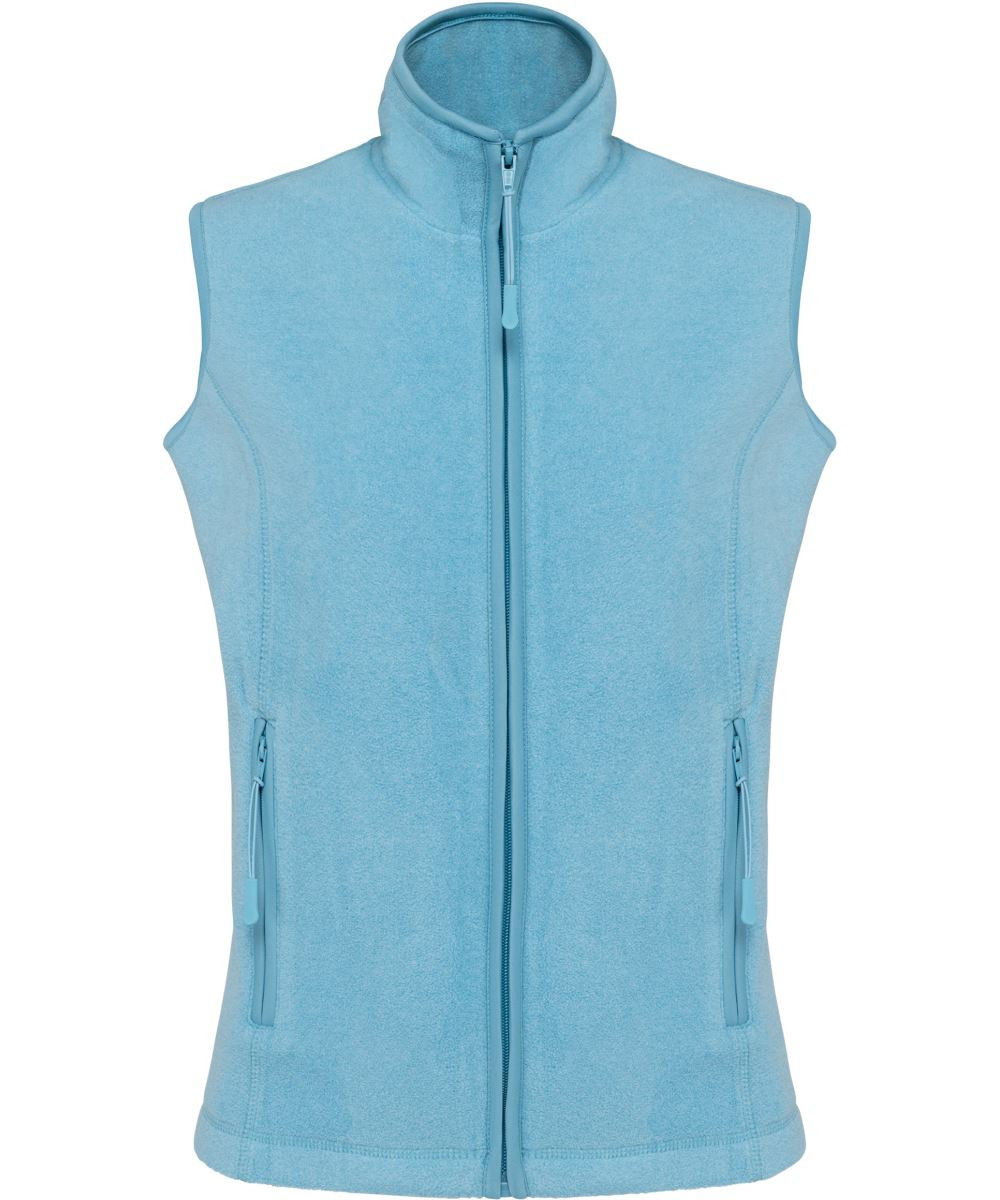 Kariban női softshell mellény céges logóval, gépi hímzéssel