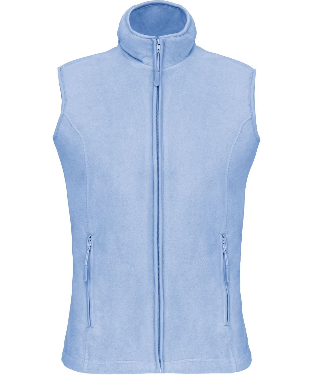 Kariban női softshell mellény céges logóval, gépi hímzéssel