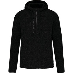 Kariban ProAct | PA365 Men's  Melange Knitted Hooded Fleece Jacket