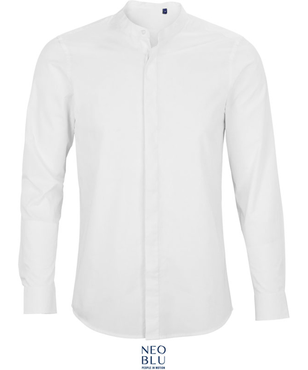 NEOBLU | Bart Men Poplin shirt with Mao collar long-sleeve