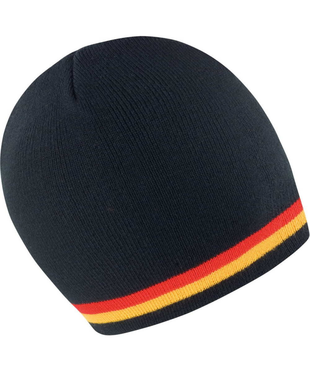 Result Winter Essentials | R368X Knitted Hat with contrasting Stripes