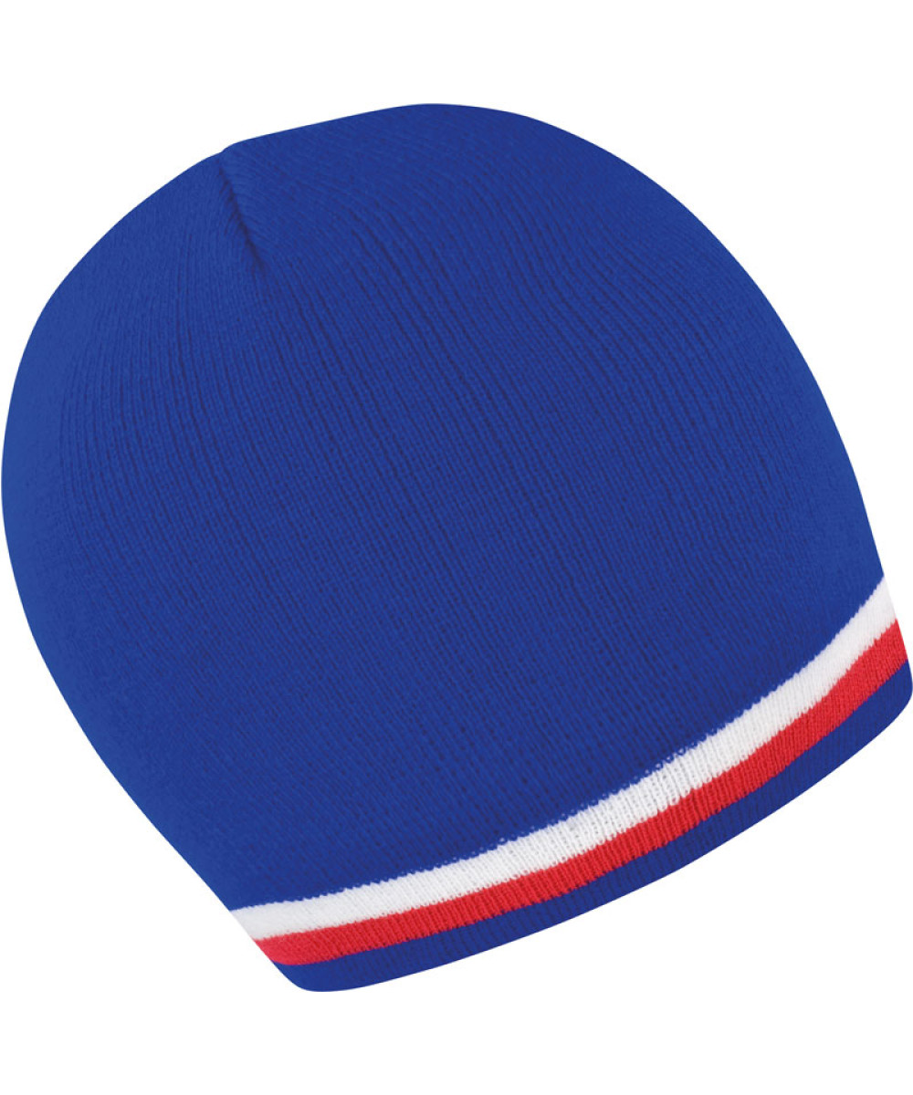 Result Winter Essentials | R368X Knitted Hat with contrasting Stripes