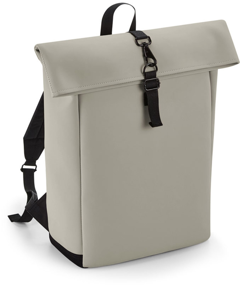 BagBase | BG335 Matte PU Roll-Top Backpack