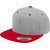 Heather grey/red