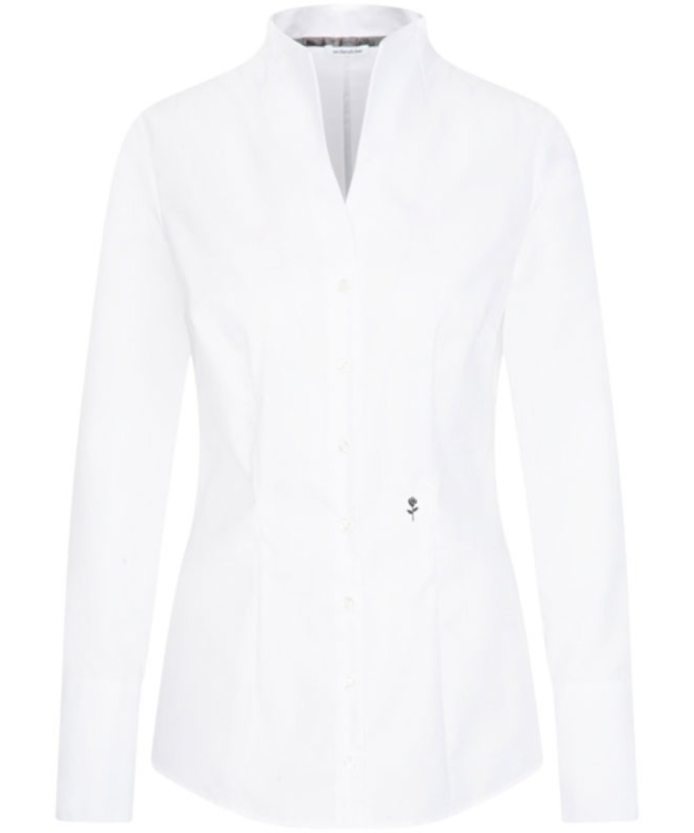 SST | Chalice Blouse Slim LSL Poplin Blouse with Chalice Collar long-sleeve