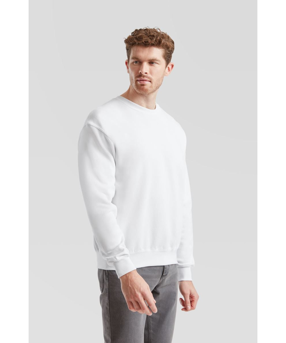 Fruit of the Loom | Classic Set-In kerek nyakú pulóver white M – Outlet ajánlat