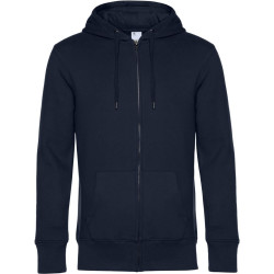 B&C | KING Zipped Hood Férfi Kapucnis Pulóver navy blue XL - Outlet Ajánlat