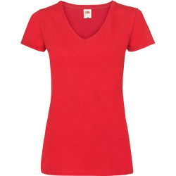 Fruit of the Loom | Lady-Fit Valueweight V-nyakú női póló red XS – Outlet ajánlat