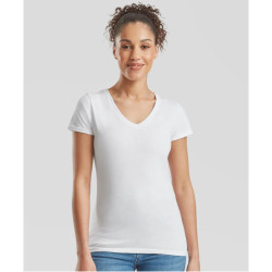 Fruit of the Loom | Lady-Fit Valueweight V-nyakú női póló white L – Outlet ajánlat