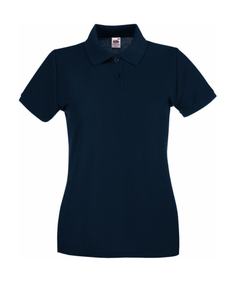Fruit of the Loom | Lady-Fit Premium női galléros póló deep navy L – Outlet ajánlat