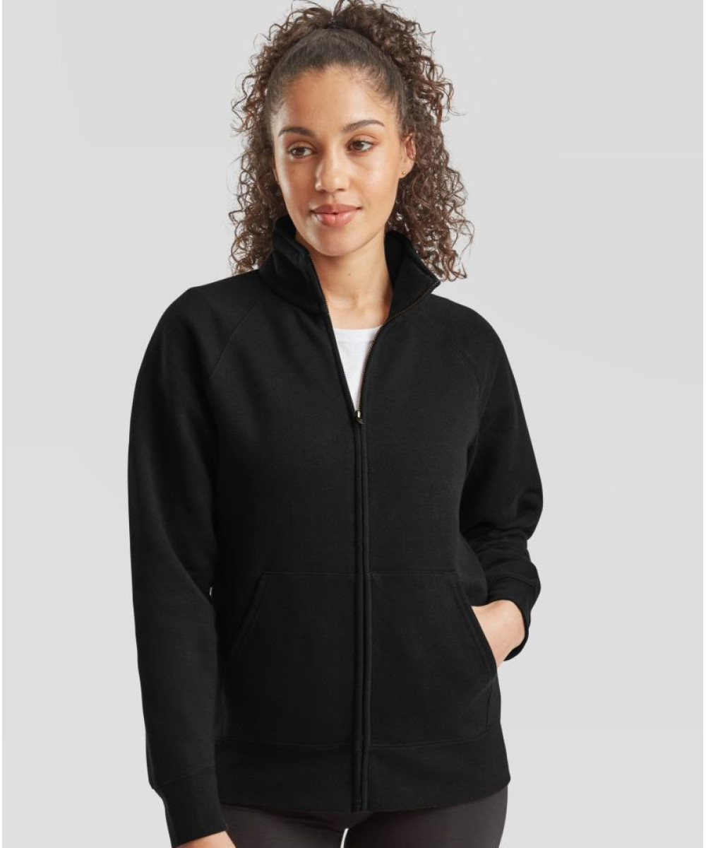 Fruit of the Loom Premium Lady-Fit női cipzáras pulóver outlet