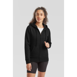 Fruit of the Loom| Premium Lady-Fit Kapucnis Pulóver black 2XL - Outlet Ajánlat