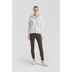 Fruit of the Loom| Premium Lady-Fit Kapucnis Pulóver white L - Outlet Ajánlat