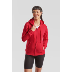 Fruit of the Loom| Premium Lady-Fit Kapucnis Pulóver red XL - Outlet Ajánlat