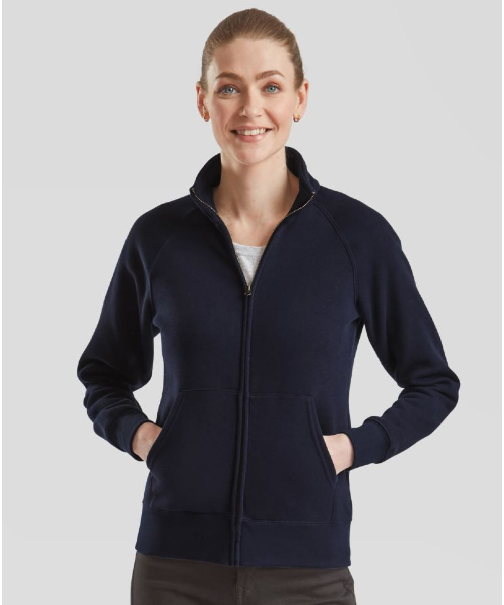 Fruit of the Loom Premium Lady-Fit női cipzáras pulóver outlet