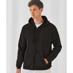 B&C | ID.205 cipzáras kapucnis pulóver black 2XL – Outlet ajánlat