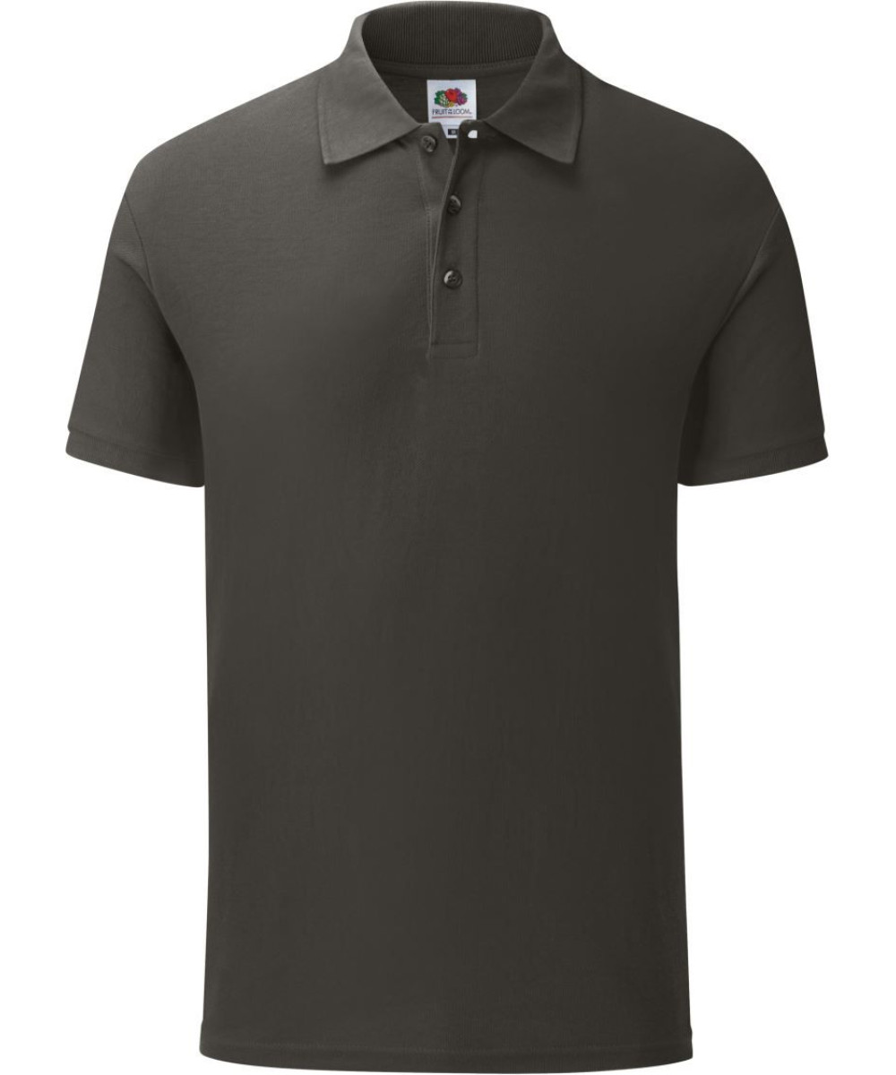 Fruit of the Loom | Iconic férfi galléros póló light graphite XL – Outlet ajánlat