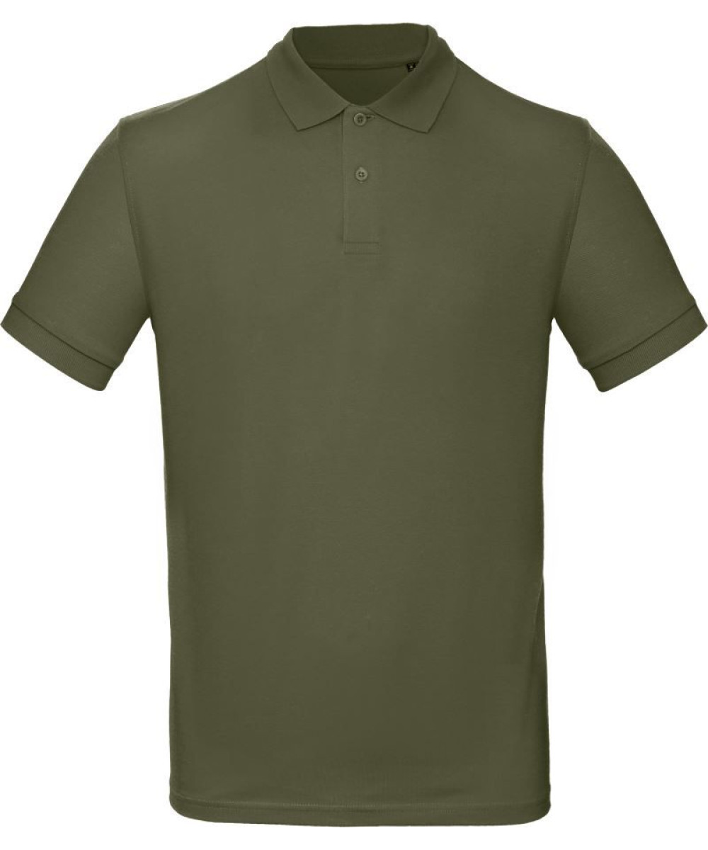 B&C | Inspire Polo Men férfi organikus galléros póló urban khaki 3XL – Outlet ajánlat