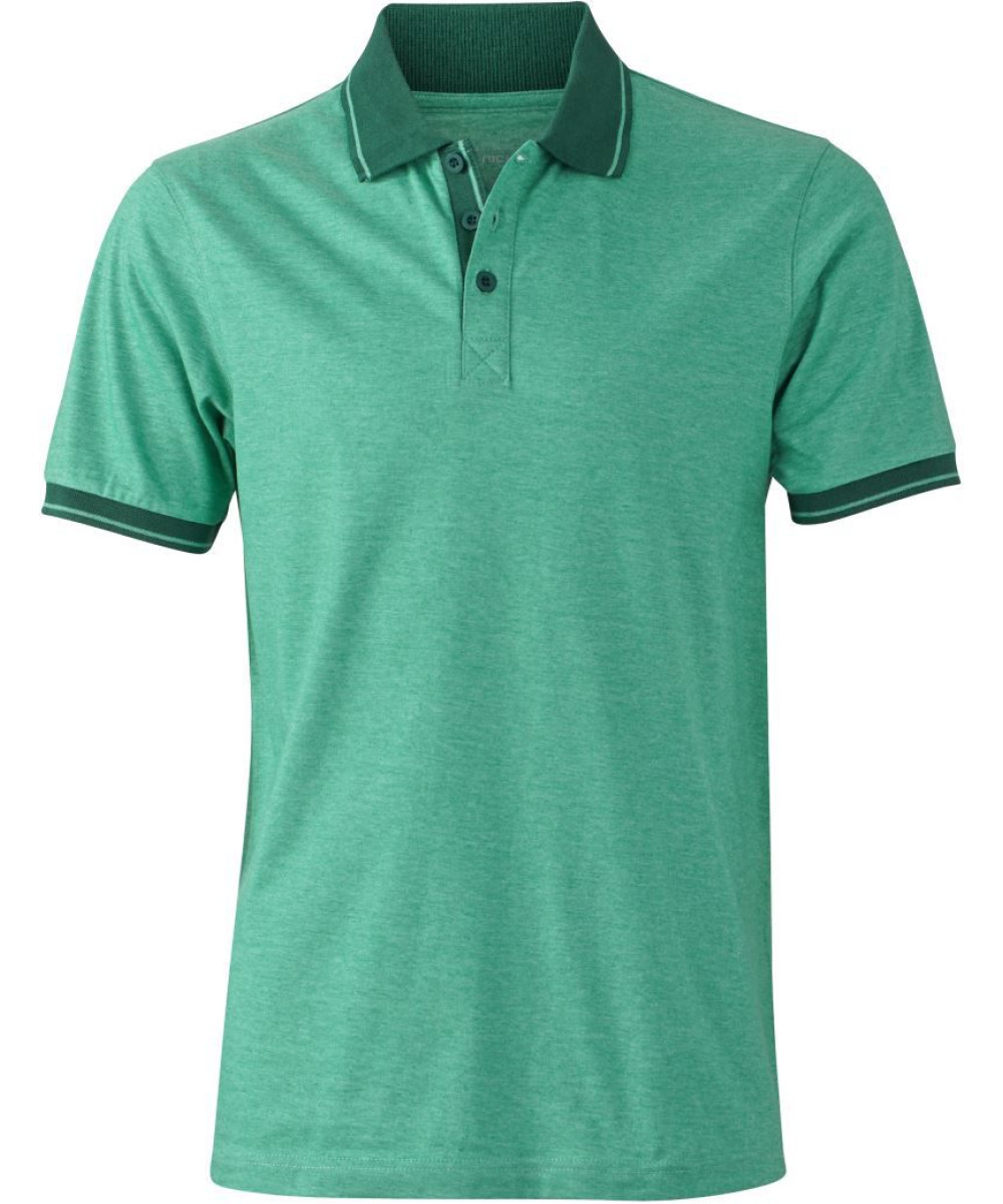 Daiber | JN 706 férfi melange galléros póló green melange/dark green M – Outlet ajánlat