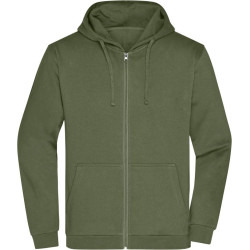 Daiber | JN 756 Férfi Cipzáras Kapucnis Pulóver olive XL - Outlet Ajánlat