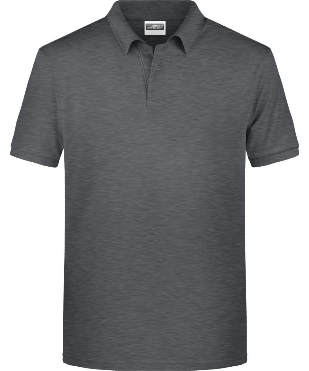 Daiber | JN 8010 férfi organikus galléros póló black heather M – Outlet ajánlat