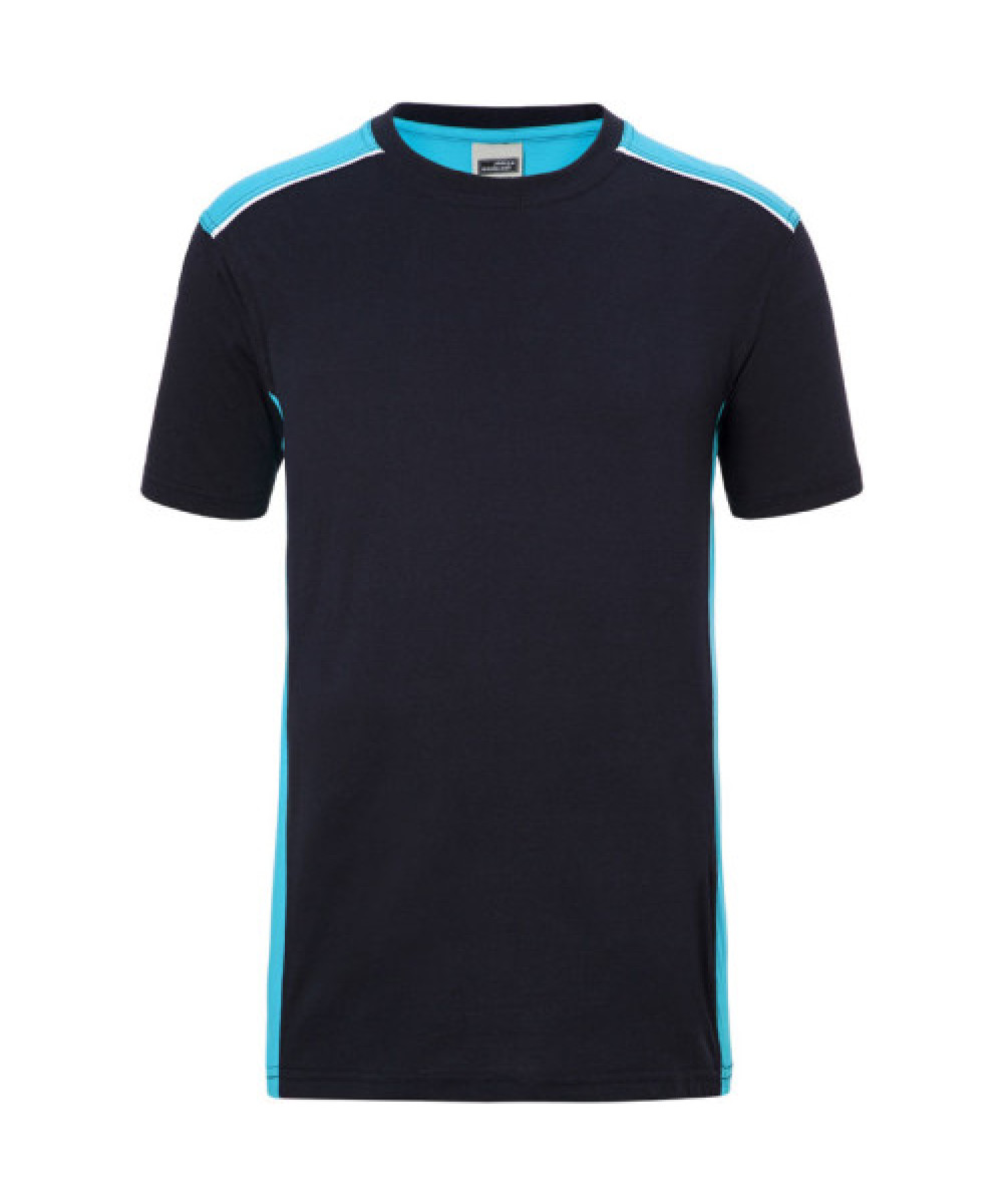 Daiber | JN 860 férfi munkaruha póló navy/turquoise L – Outlet ajánlat