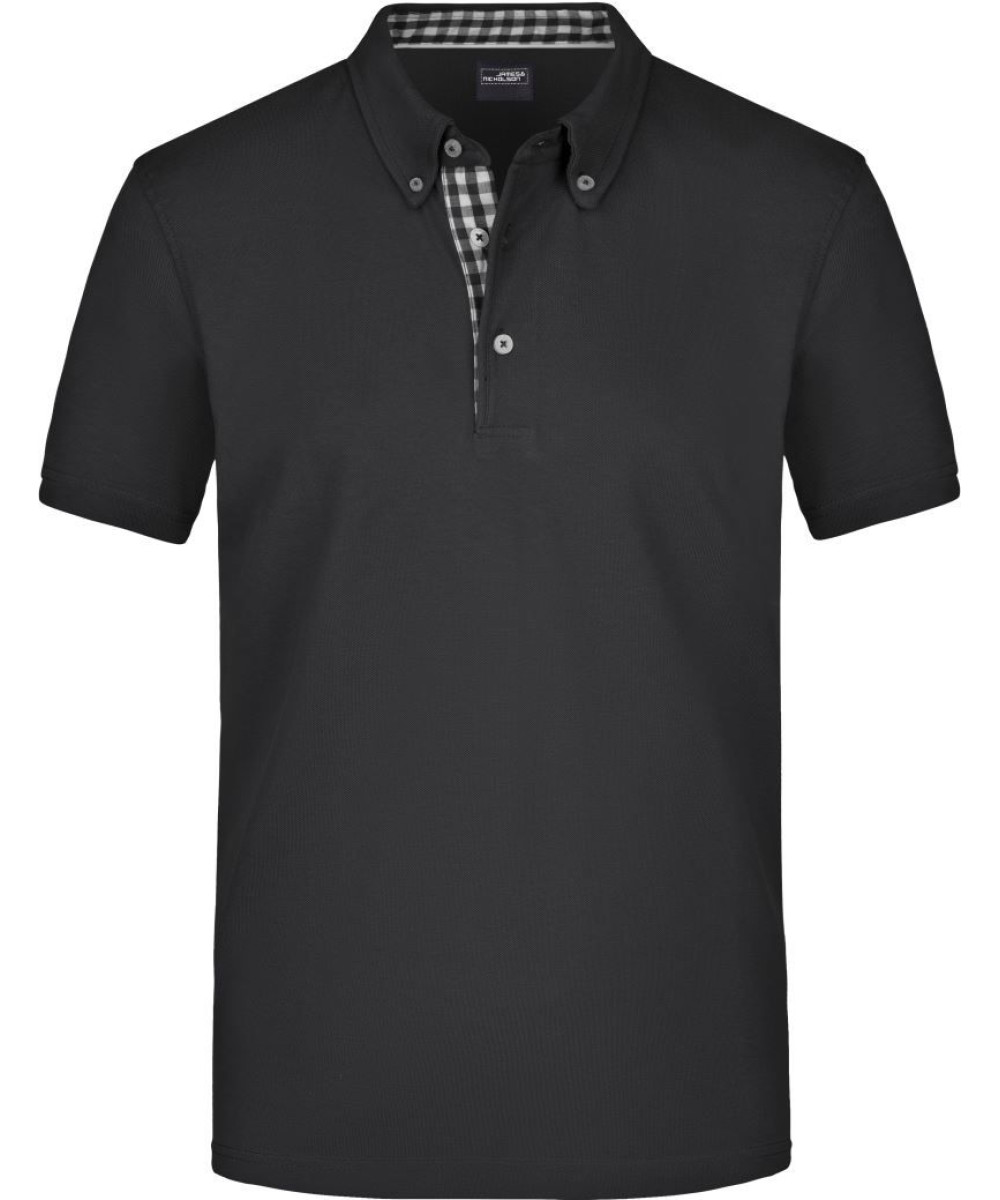 Daiber | JN 964 férfi button-down galléros póló black/black white XL – Outlet ajánlat
