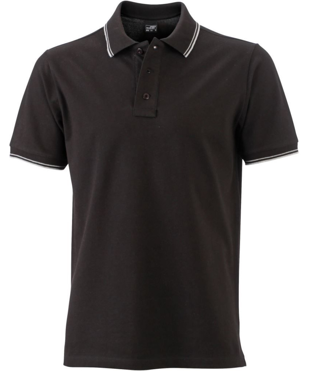 Daiber | JN 986 férfi galléros póló black/white L – Outlet ajánlat