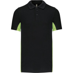 Kariban | K232 férfi kétszínű galléros póló black/lime M – Outlet ajánlat