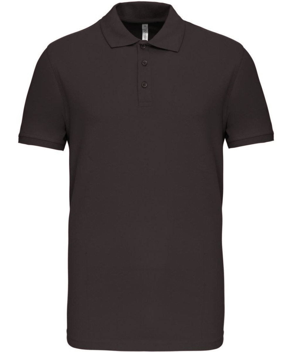 Kariban | K239 férfi stretch galléros póló dark grey L – Outlet ajánlat