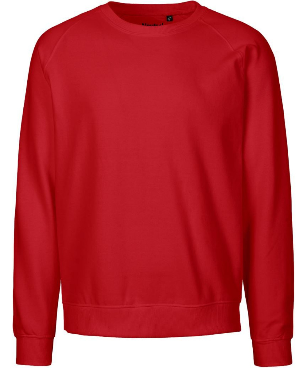 Neutral | O63001 unisex organikus raglán pulóver red XS – Outlet ajánlat