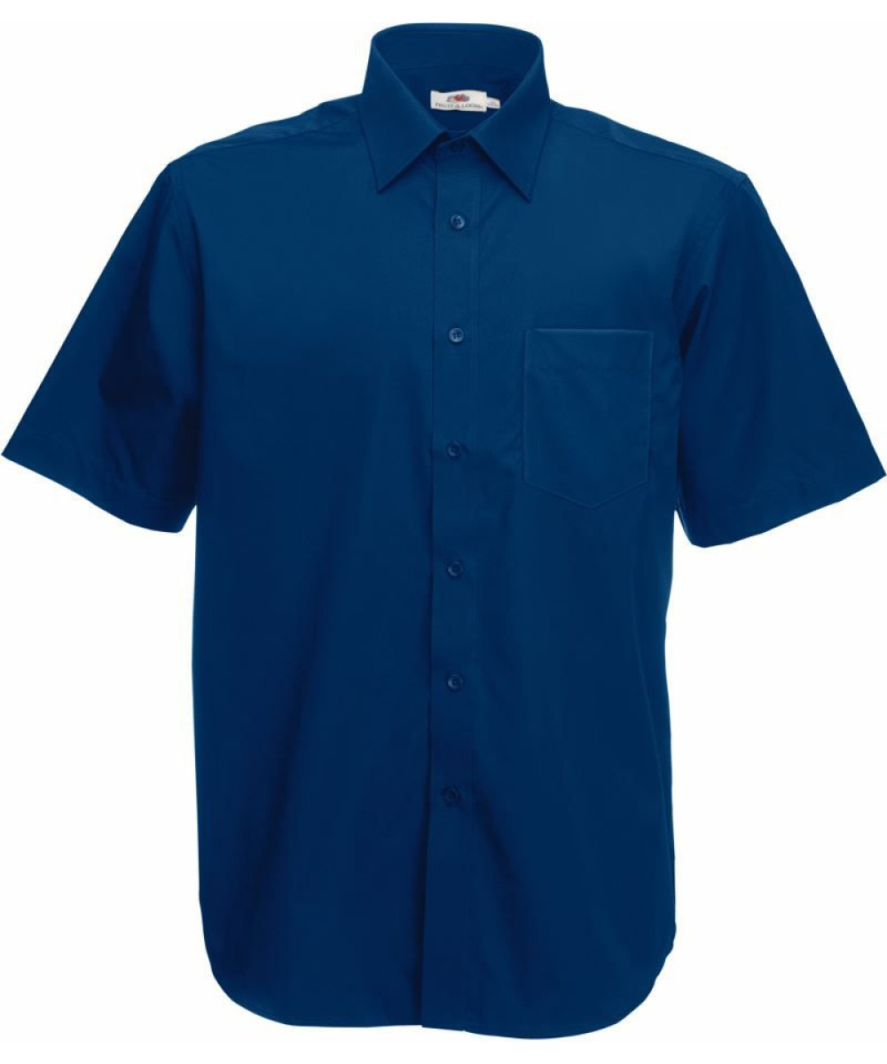 Fruit of the Loom | Poplin rövid ujjú férfi ing navy L – Outlet ajánlat