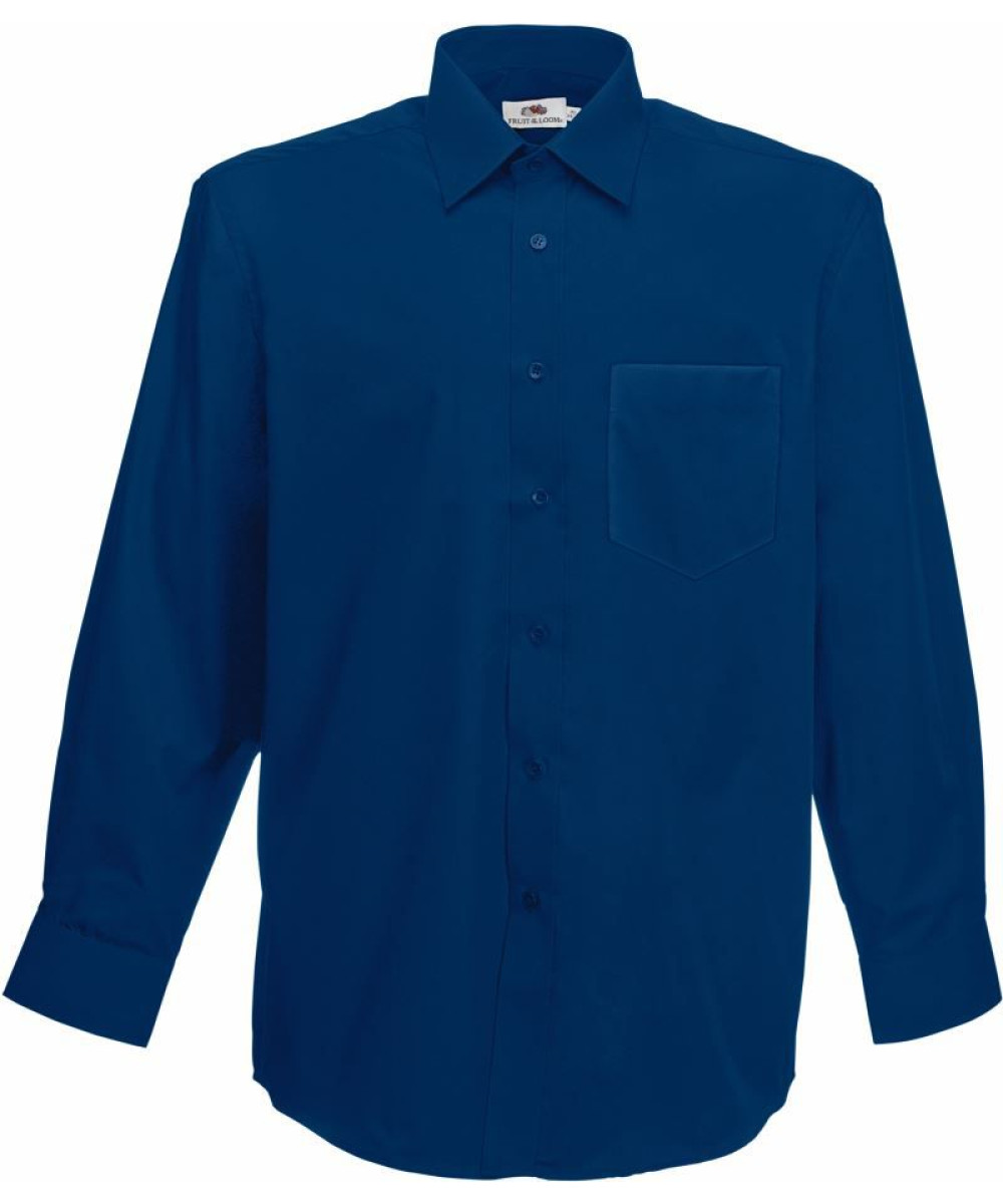 Fruit of the Loom | Poplin hosszú ujjú férfi ing navy L – Outlet ajánlat