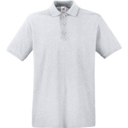 Fruit of the Loom | Premium férfi galléros póló heather grey 2XL – Outlet ajánlat