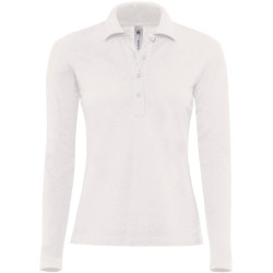 B&C | Safran Pure LSL Women hosszú ujjú női galléros póló white M – Outlet ajánlat