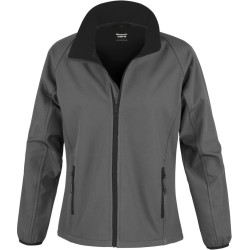 Result | R231F Női 2-Rétegű Softshell Kabát Printable charcoal/black L - Outlet Ajánlat