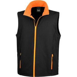 Result | R232M Férfi 2-Rétegű Softshell Mellény black/orange S - Outlet Ajánlat