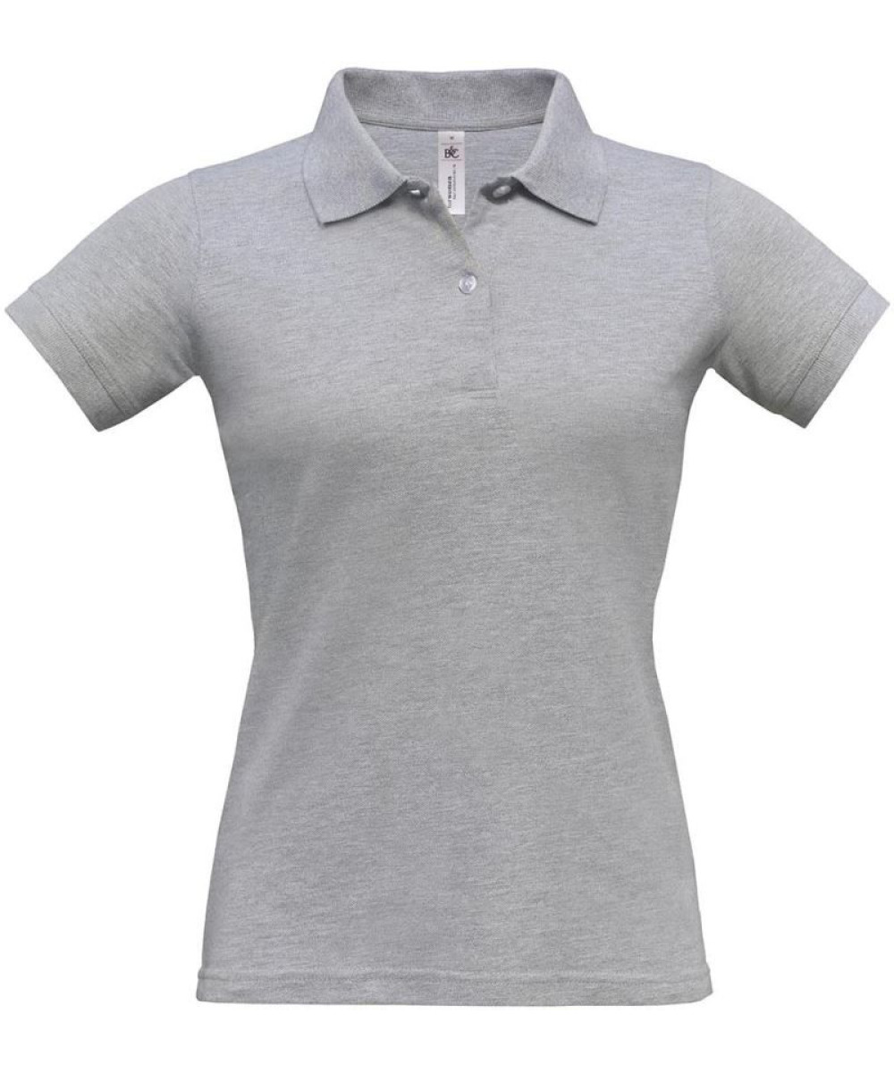 B&C | Safran Pure Women női galléros póló heather grey L – Outlet ajánlat