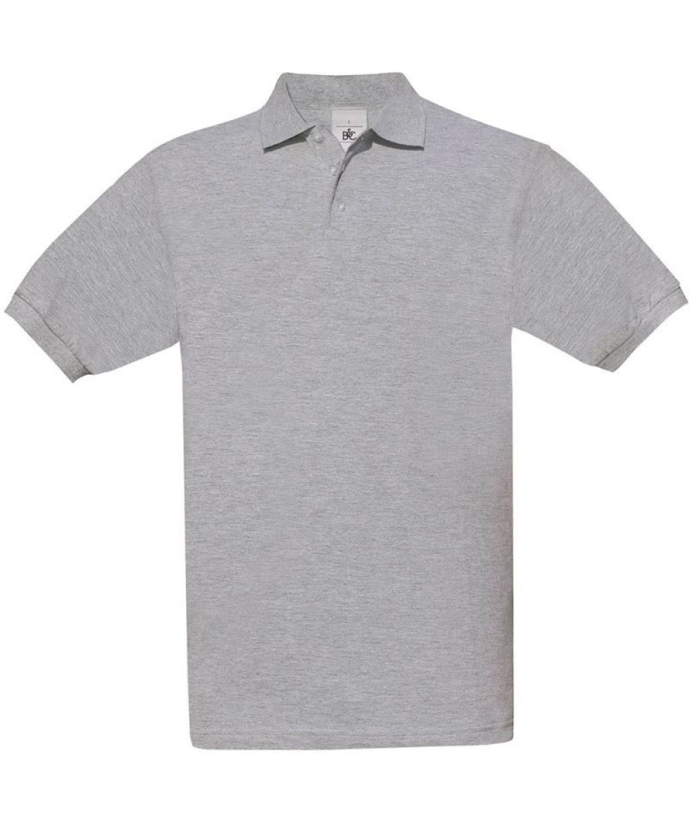 B&C | Safran férfi galléros póló heather grey L – Outlet ajánlat