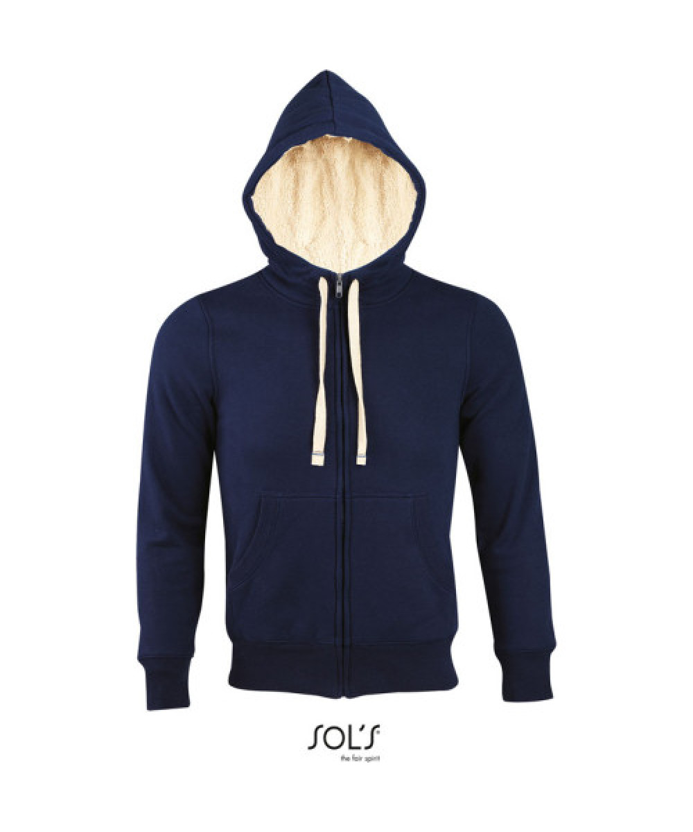 SOL’S | Sherpa unisex cipzáras kapucnis pulóver french navy L – Outlet ajánlat